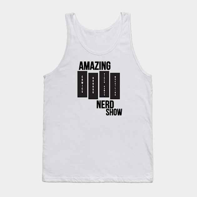 Amazing Nerd Show Black Flag Logo Tank Top by The Amazing Nerd Show 